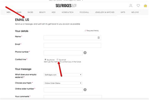 selfridges online chat.